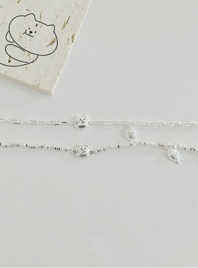 年年有鱼碎银子手饰秋冬新品ins冷淡风小众设计闺蜜手链饰品女生