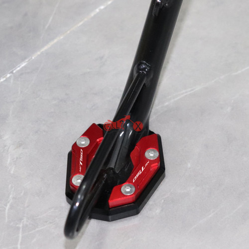 适用五羊本田NWT150改装配件侧踢垫边撑加大座小脚架加宽垫 - 图2