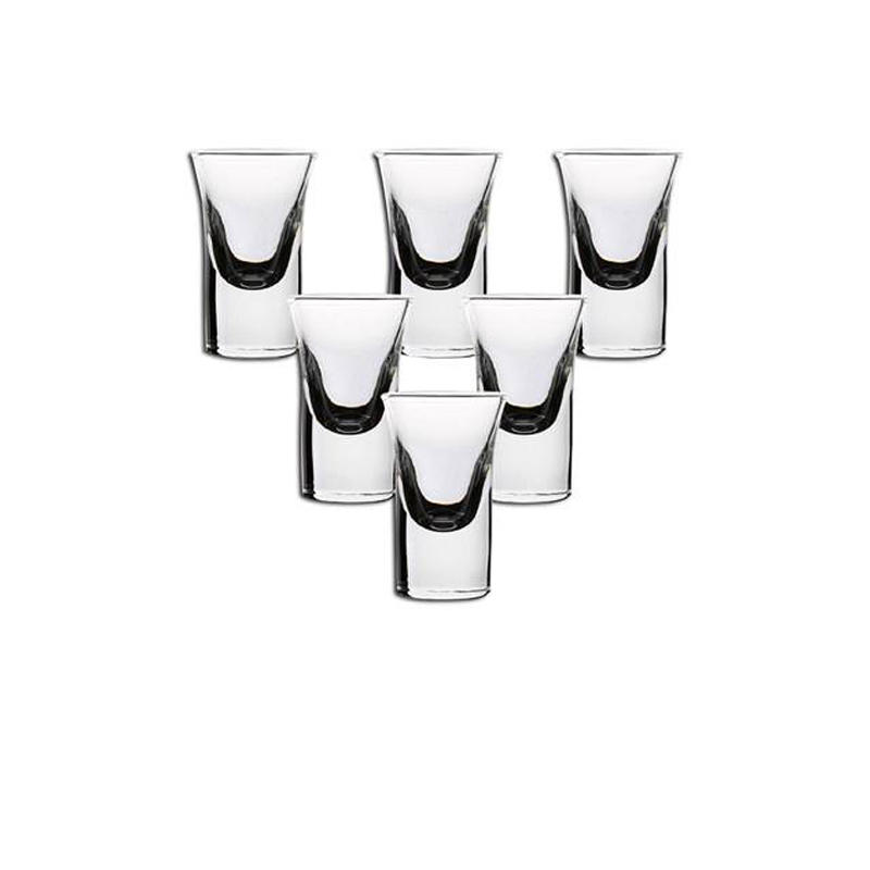 水晶白酒杯刻字透明玻璃杯定制logo一口杯家用6只套装分酒器雕刻