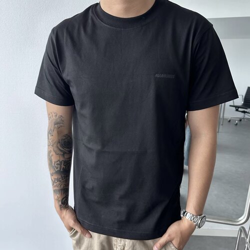 MARMORRIS小领口修身冰感多色纯色基础打底百搭情侣短袖休闲男T恤 - 图1