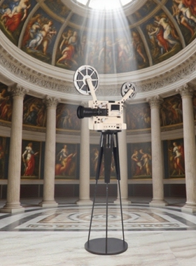 老式电影放映机模型电影机摆件