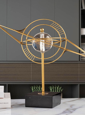 现代简约创意飞船水晶球装饰摆件