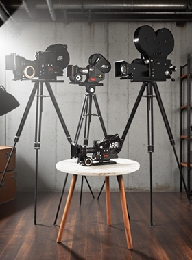 复古电影放映机模型摆件老式电报机无线电台发报机摄像机大型道具