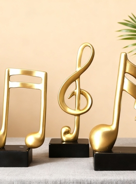 北欧简约音乐音符装饰摆件高级感
