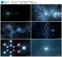 Water Molecules Cosmic Particle Hydrogen Elements Shuttle particle light beam video material