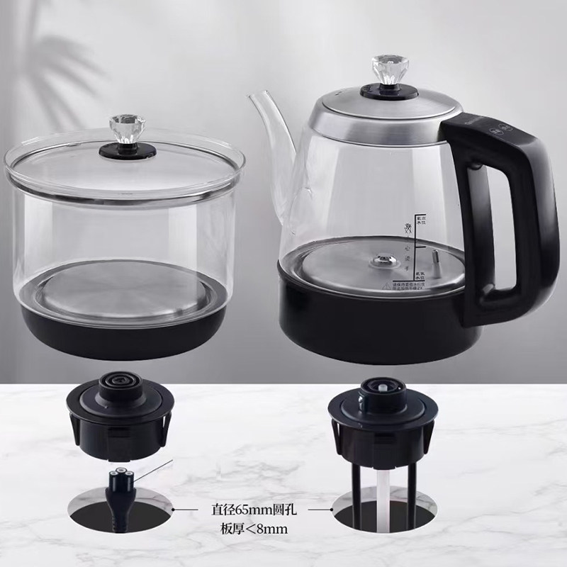 电茶炉岩板石头茶桌全自动上水壶底进水隐藏嵌入式两孔三孔智速