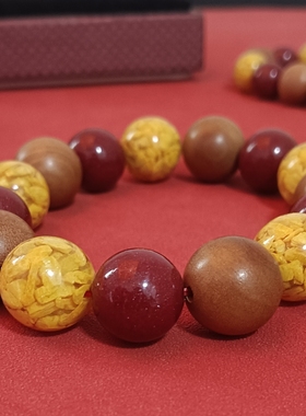 正品朱砂手串雄黄桃木手串民族风避脏保平安护身符本命年生日礼物