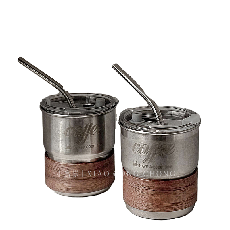 小众设计高颜值304不锈钢咖啡杯浓缩冰美式拿铁杯牛奶杯饮料杯子 - 图3