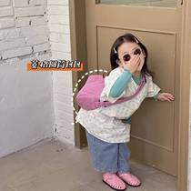 Homemade Childrens cylinder bag Hammering Soft Sloping Cross Bucket Bag 100 hitch and look resistant to pure colour clip cotton cylinder bag