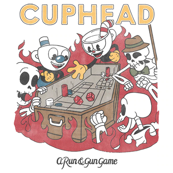 预定 FifthSun原厂周边茶杯头魔鬼赌场玩骰子 Cuphead短袖T恤-图3