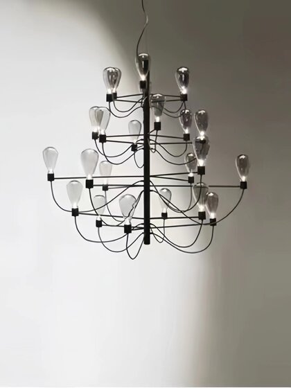 Nordic post-modern minimalist atmosphere villa dining room chandelier living room hotel style retro stairwell personalized chandelier