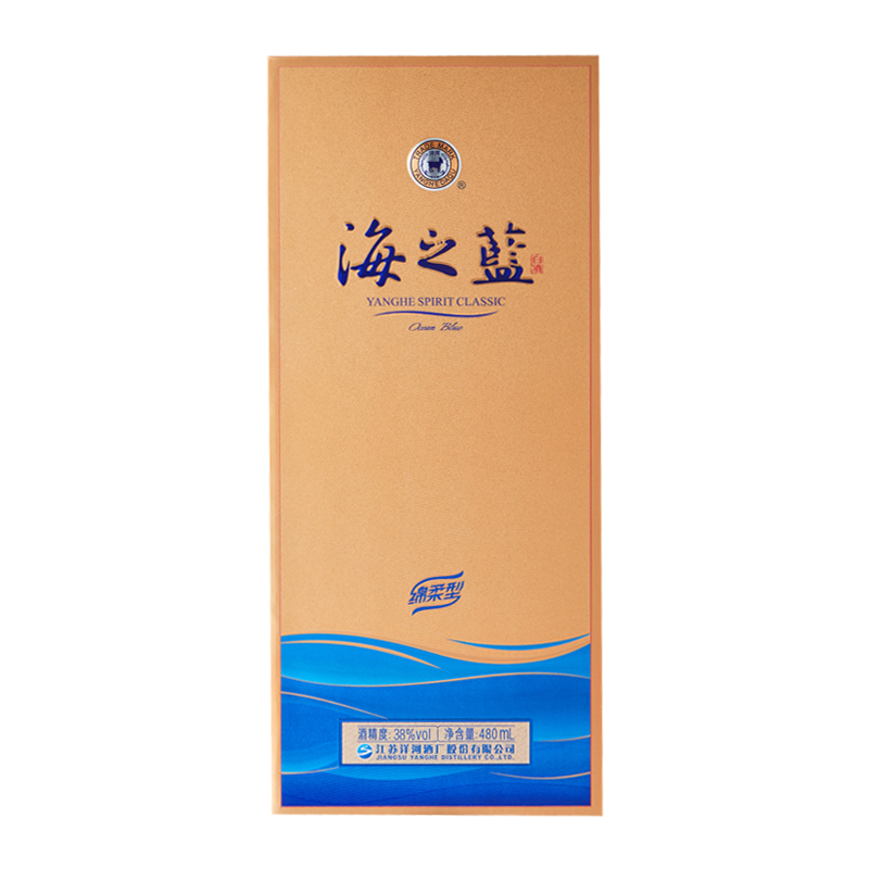 38度海之蓝洋河蓝色经典白酒480ml/瓶