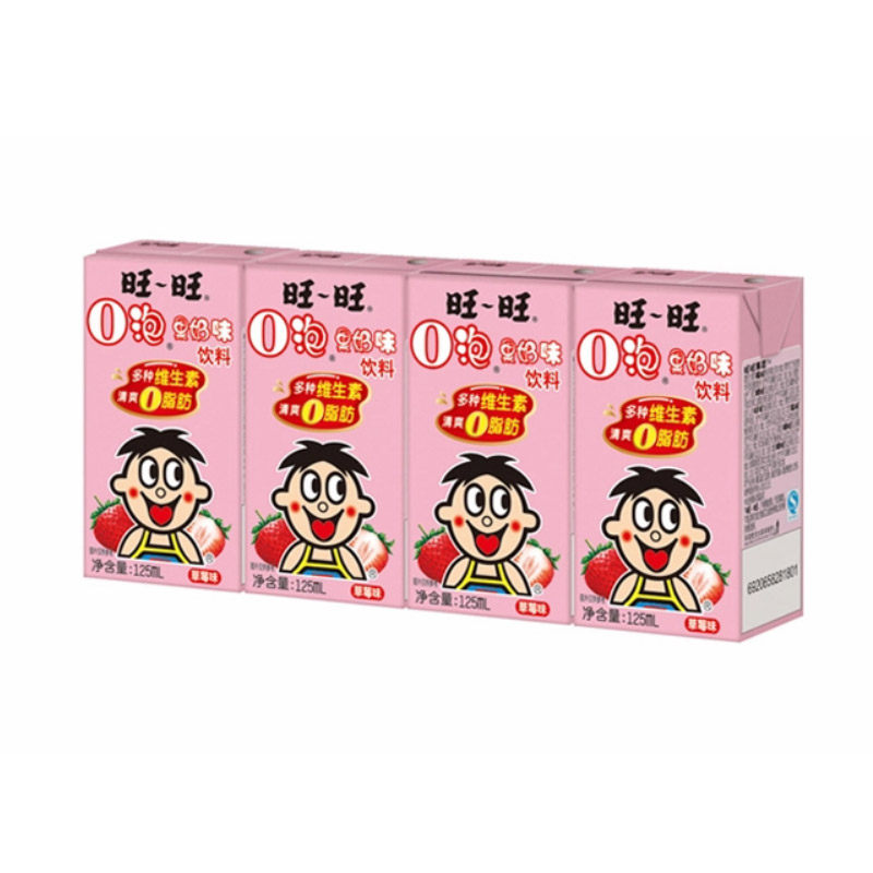 旺旺o泡果奶(草莓味) 125ml*4/组
