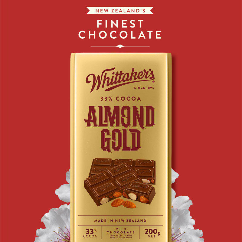 惠特克whittakers 扁桃仁牛奶巧克力制品 200g