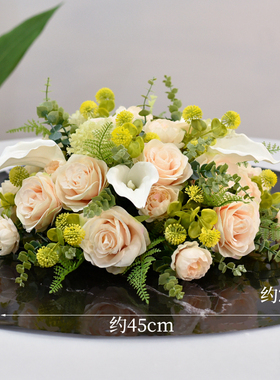假花仿真花餐桌花摆花酒店圆桌花