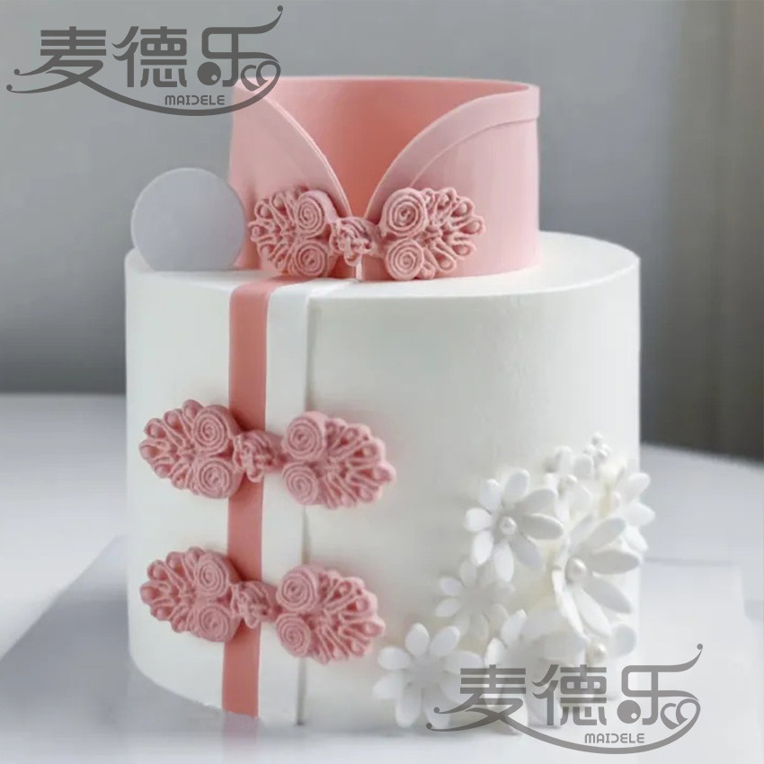 上海苏州百福中国风旗袍爷爷奶奶长辈老人60过寿星祝寿生日蛋糕