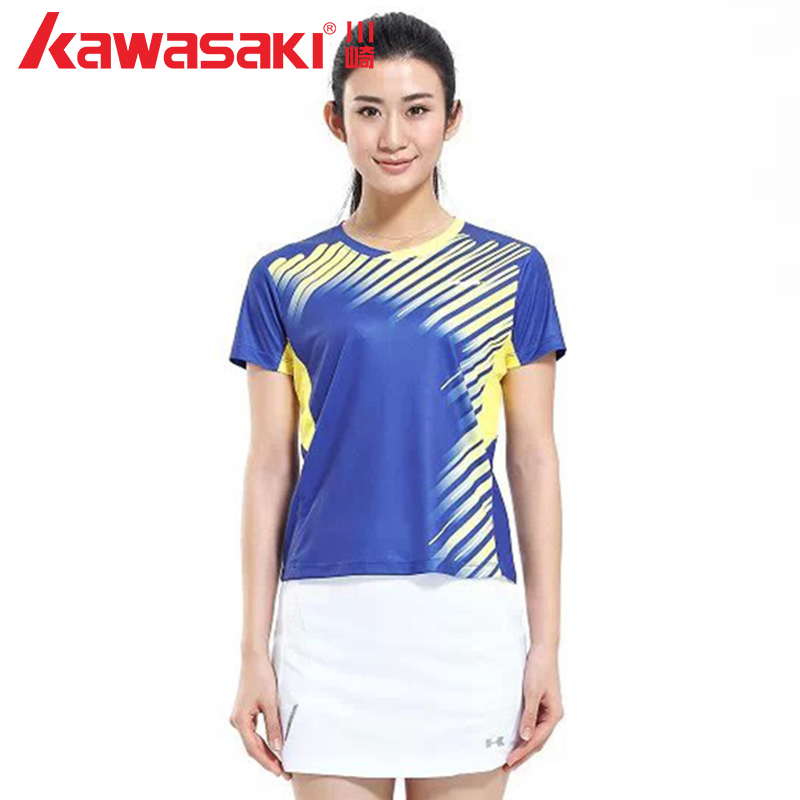 Kawasaki川崎羽毛球服運動T恤男女情侶短袖夏季專業上衣吸汗速幹