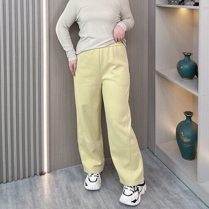 松紧腰运动休闲裤女秋装新款大码胖mm宽松显瘦直筒卫裤阔腿香蕉裤,淘宝优惠券,粉丝福利购,淘宝优惠卷