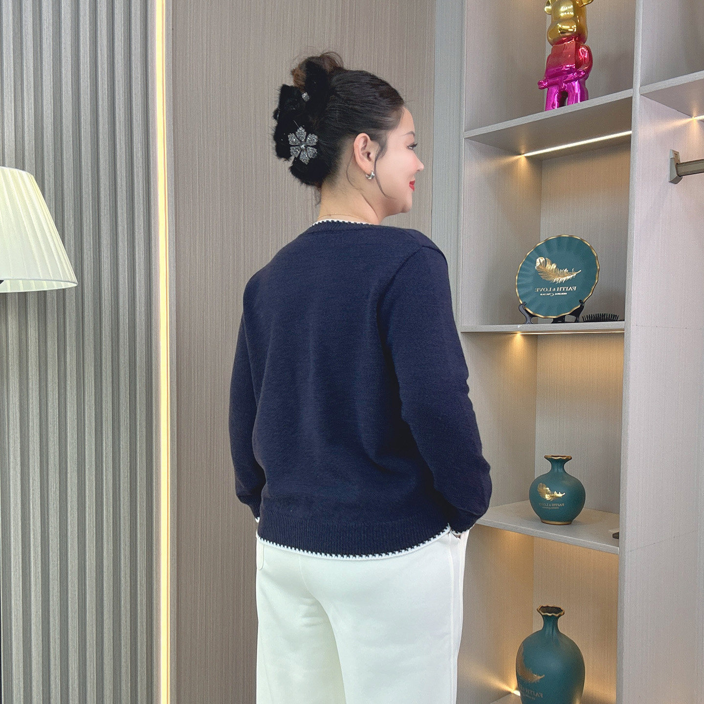 韩版宽松大码针织毛衣女秋冬新款胖mm彩色扣百搭简约显瘦开衫外套,淘宝优惠券,粉丝福利购,淘宝优惠卷