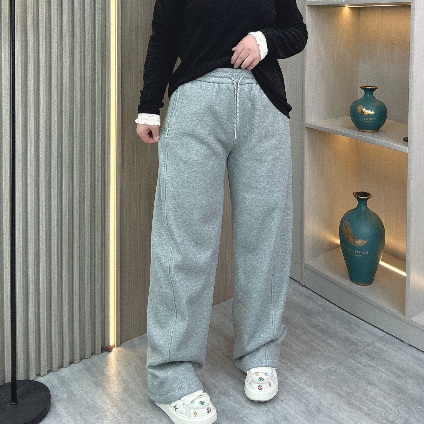 运动裤女秋冬大码胖mm加绒保暖显瘦直筒休闲窄版阔腿裤香蕉卫裤子,淘宝优惠券,粉丝福利购,淘宝优惠卷