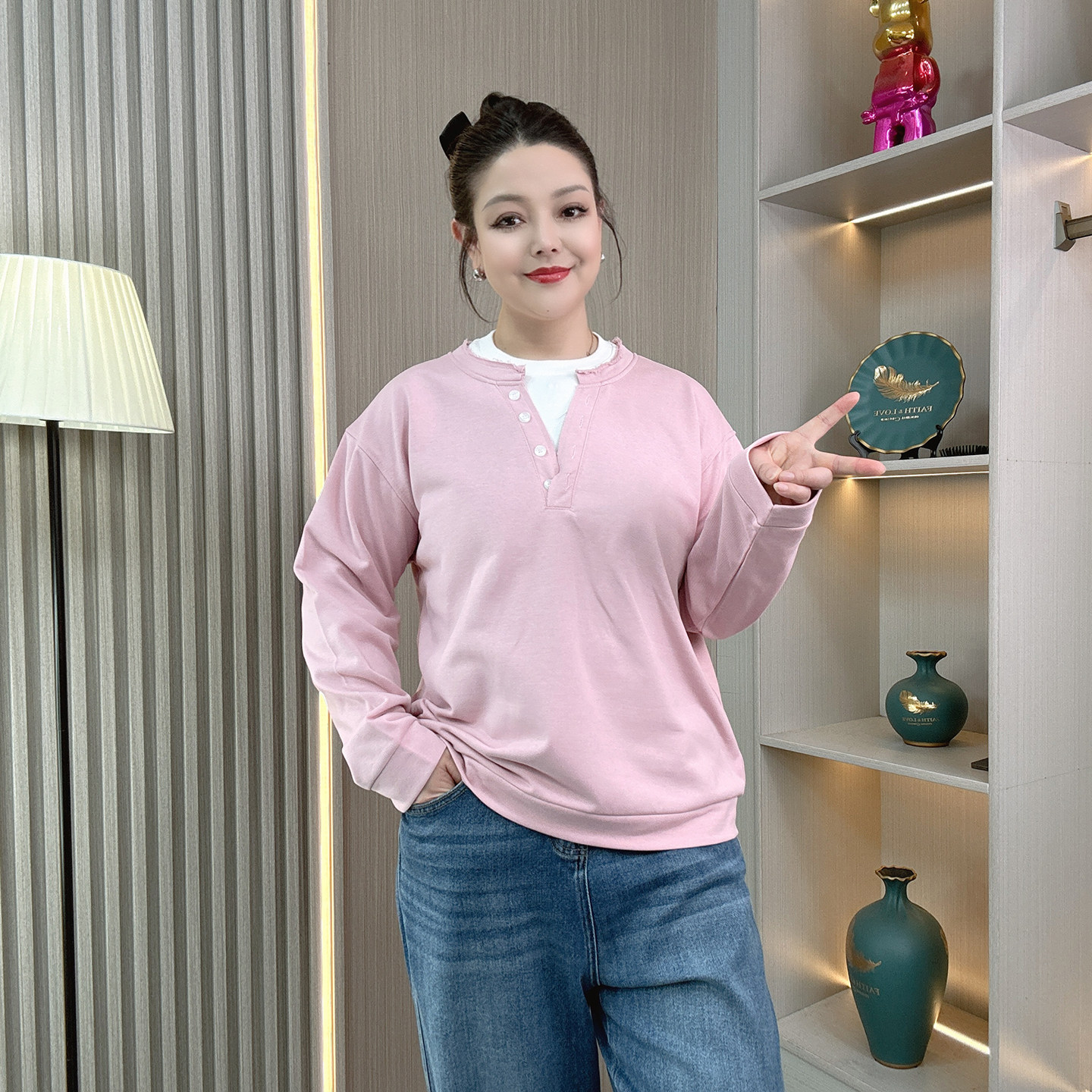 大码休闲假两件套头卫衣女2026春季新款胖mm宽松显瘦内搭长袖上衣,淘宝优惠券,粉丝福利购,淘宝优惠卷