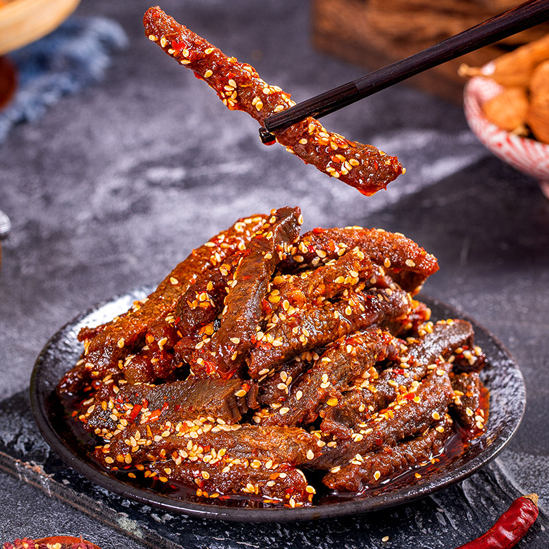 薇娅推荐老廖家零食休闲麻辣牛肉干 老廖家食品牛肉类
