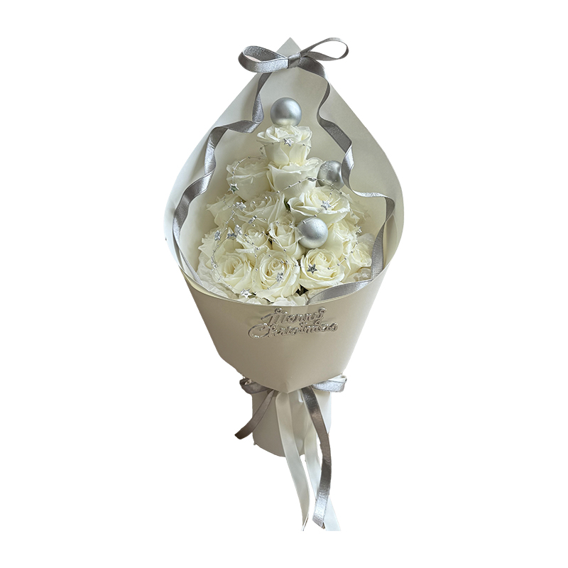 【圣诞节新品】芯苼物语 圣诞玫瑰花树节日氛围感鲜花diy花店资材 - 图3