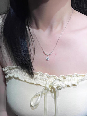 「人鱼之泪」项链女超闪轻奢百搭小众精致送女友闺蜜生日礼物