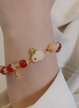 女款玉兔手链ins小众设计