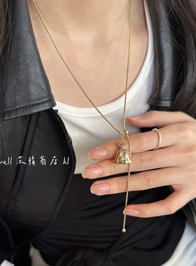 蛇骨抽绳锁骨链女高级感