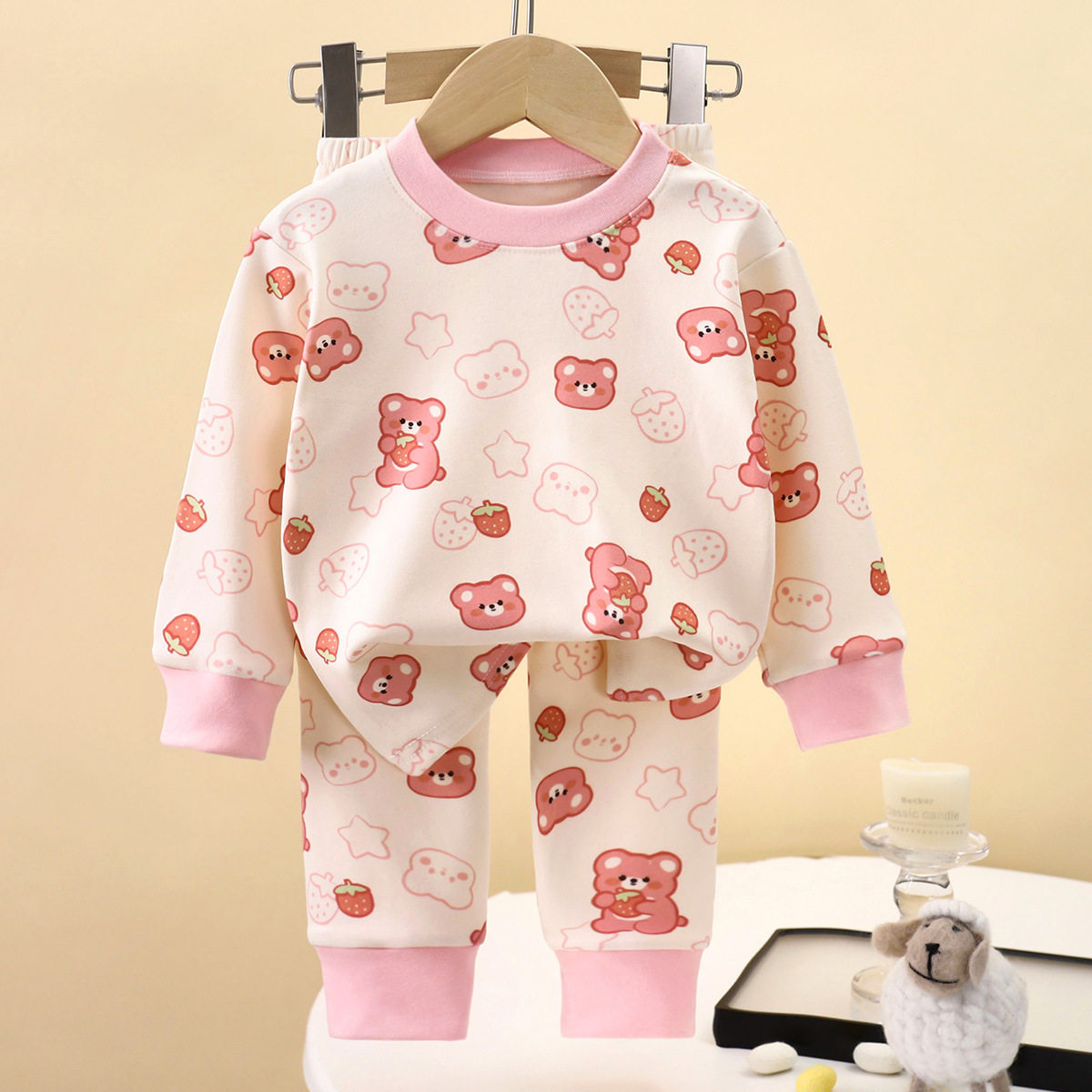 儿童内衣德绒套装男孩女童家居服宝宝秋冬季睡衣裤婴儿打底保暖衣,淘宝优惠券,粉丝福利购,淘宝优惠卷