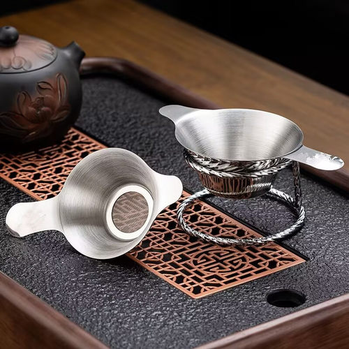 304不锈钢茶漏茶水过滤套装公道杯泡茶工具过滤网茶具配件分茶器 - 图2