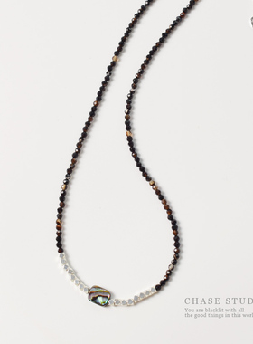 天然黑玛瑙石+珍珠项链