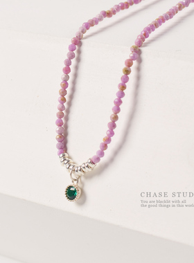 天然淑女碎石锁骨链CHASE紫云母