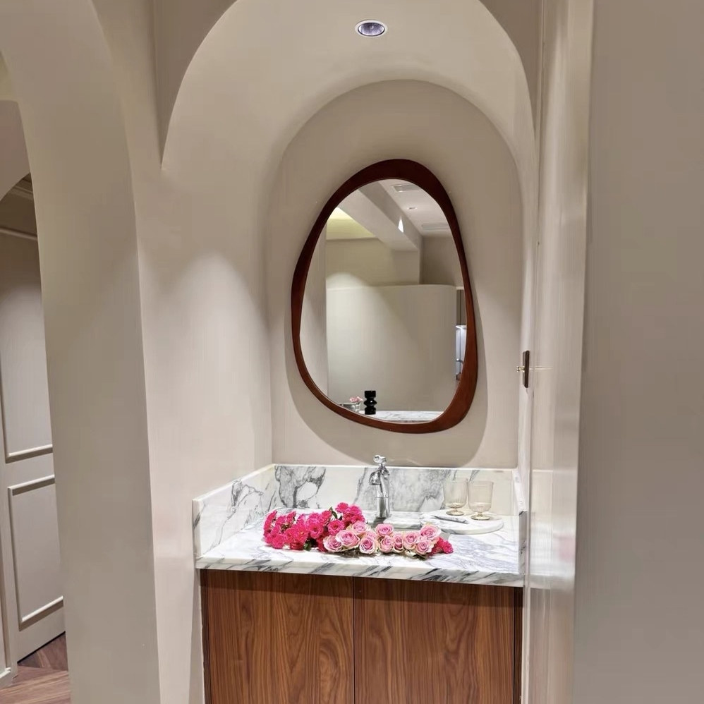 法式复古浴室镜中古风卫生间镜子美式卫浴镜梳妆镜民宿酒店装饰镜,淘宝优惠券,粉丝福利购,淘宝优惠卷