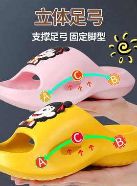 儿童拖鞋男童防滑足弓矫正扁平足小孩专用足弓支撑运动防臭不塌陷