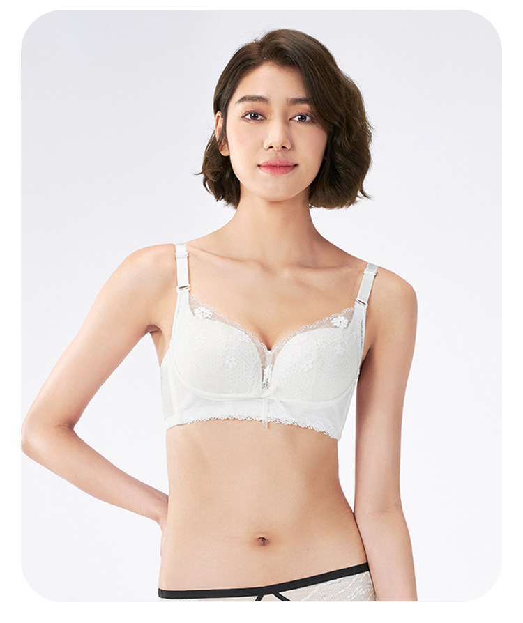 都市丽人新款内衣LBH2M9三明治薄款轻盈透气聚拢无钢圈三排扣文胸 - 图2
