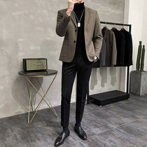 Light-cooked wind is expected to be a small suit for men and women in Korean version autumn and winter new minimalist senior sense casual Western suit mens jacket