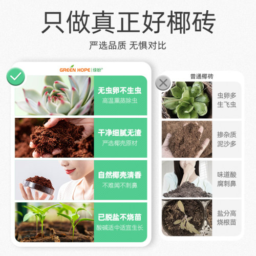 椰糠砖营养土进口脱盐椰砖椰壳园艺土养花通用型多肉盆栽家用肥料 - 图1