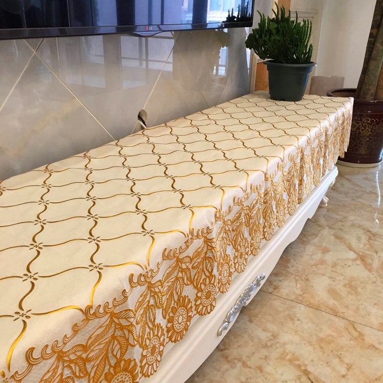 加宽简欧电视柜桌布PVC台布防水酒柜长条柜桌布防尘盖布,淘宝优惠券,粉丝福利购,淘宝优惠卷