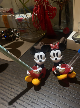 正版散货迪S尼 米奇米妮桌面创意摆件公仔牙刷架笔架笔筒置物架