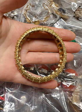 欧美外贸库存尾货孤品处理不退换品牌老货牌子货复古手镯弹力手链