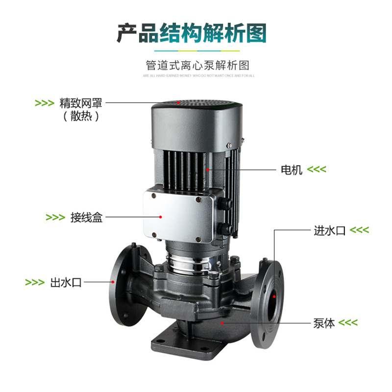 阳春ISG立式管道泵离心泵循环泵消防喷淋增压泵喷泉供水热水工业-图1