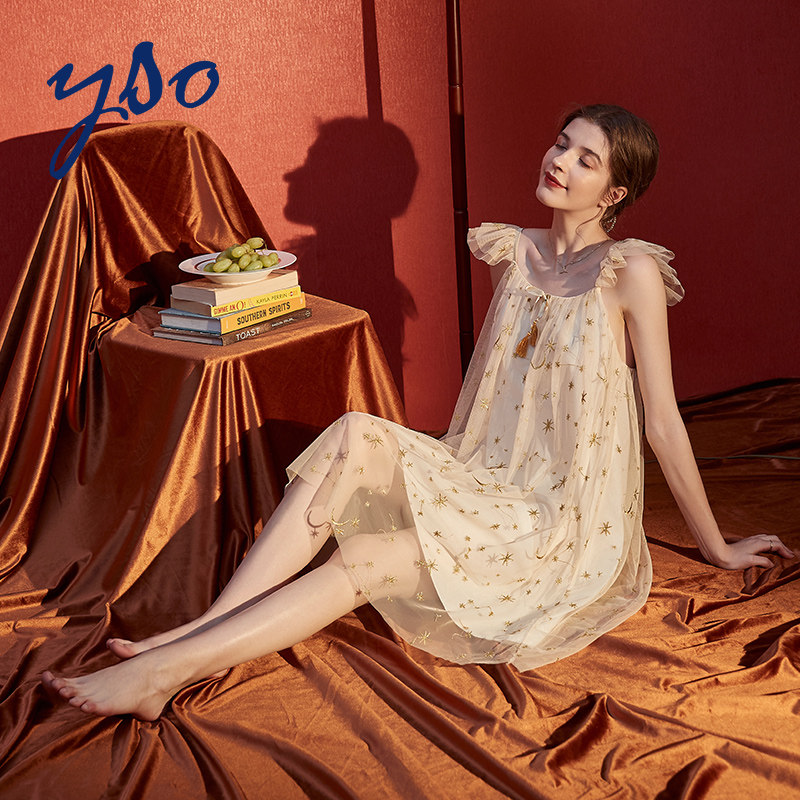 yso夏吊带性感可爱蕾丝夏季睡裙 yso睡裙