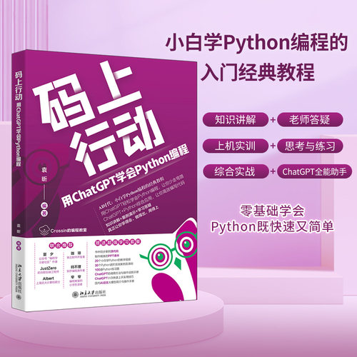 码上行动：用ChatGPT学会Python编程 袁昕 北京大学旗舰店正版 - 图0