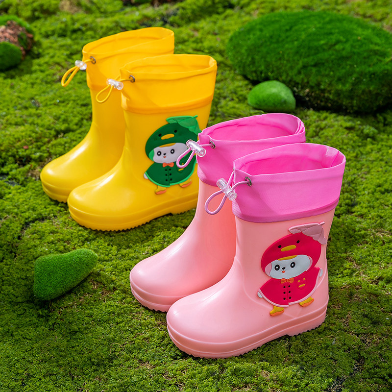 儿童雨鞋卡通恐龙宝宝雨靴防水水鞋外穿男女童2-6岁可爱短筒套鞋,淘宝优惠券,粉丝福利购,淘宝优惠卷