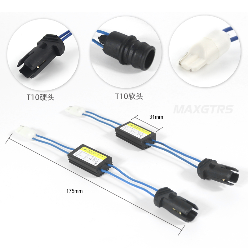 示宽灯LED大众迈腾速腾斯柯达宝马奔驰专用通用T10W5W解码器 - 图0