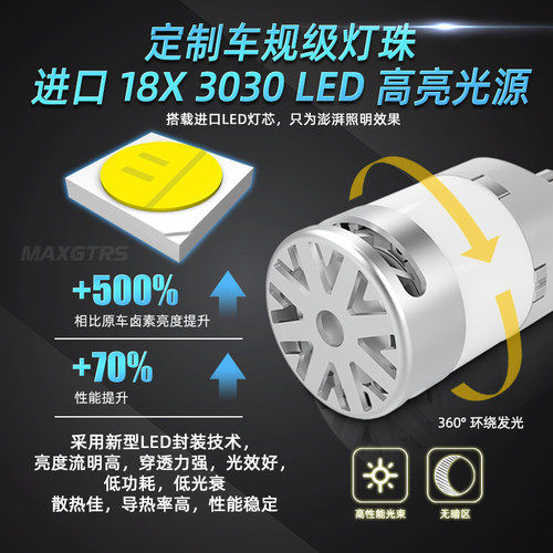 新款汽车LED转向灯超短款防频闪1156歪角PY21W T20双闪灯泡 - 图0