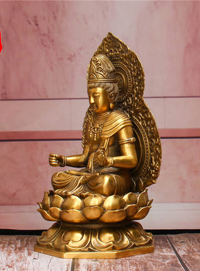纯铜虚空藏菩萨供奉吉祥物佛像