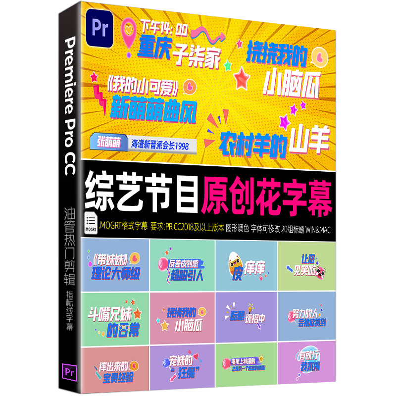 Pr花字幕预设模板vlog街访小尾巴综艺节目可爱标题文字素材winmac - 图2